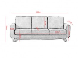 Minkšta sofa - lova ARAMIS